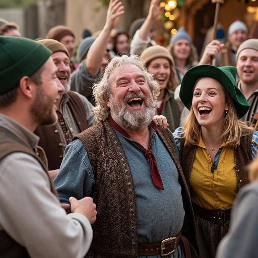 Joyful Villagers' Rustic Celebration