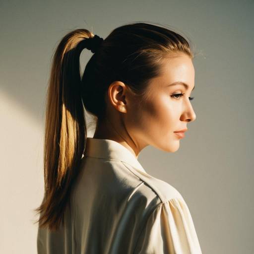 Woman with Classic Ponytail Hairstyle Woman with Classic Ponytail Hairstyle
