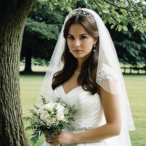 Elegant British Bride Under a Tree