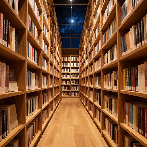 Endless Library with Celestial Glow
