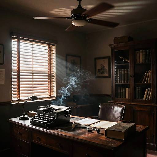 Noir Detective Office Interior Scene