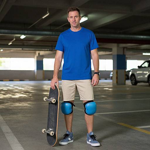 Workout Instructor with Skateboard