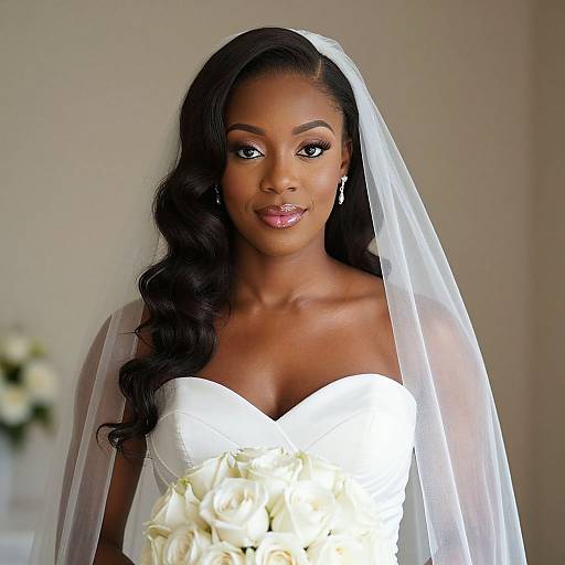 Elegant African-American Bride Portrait