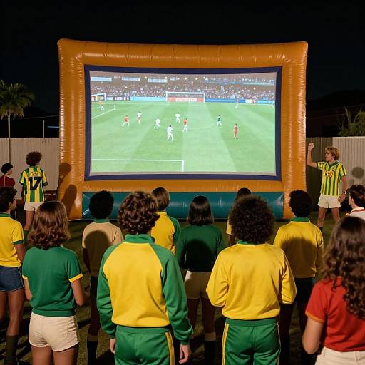 1970s Brazilian Football Night Festivity