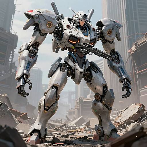 Futuristic Mecha Musume Tactical Soldier