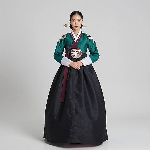 Korean Woman in Traditional Hanbok