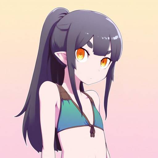 Illustration of Akari (raigou), original in the style of Nollety