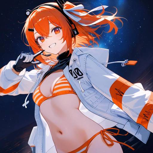 Cowgirl Android in Starry Night Sky
