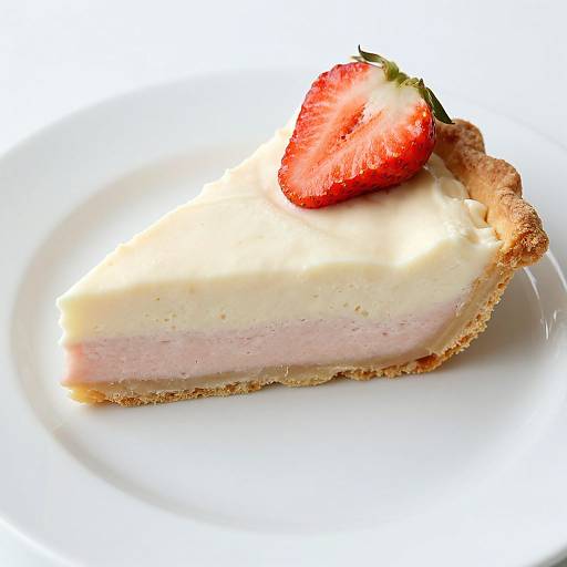 Elegant Sliced Strawberry Cream Pie