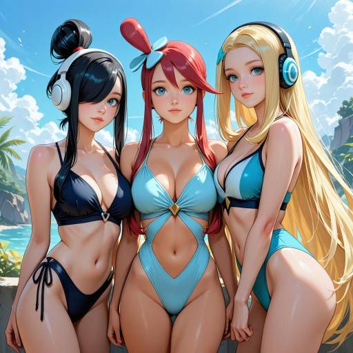 Three Girls in a Sky Adventure