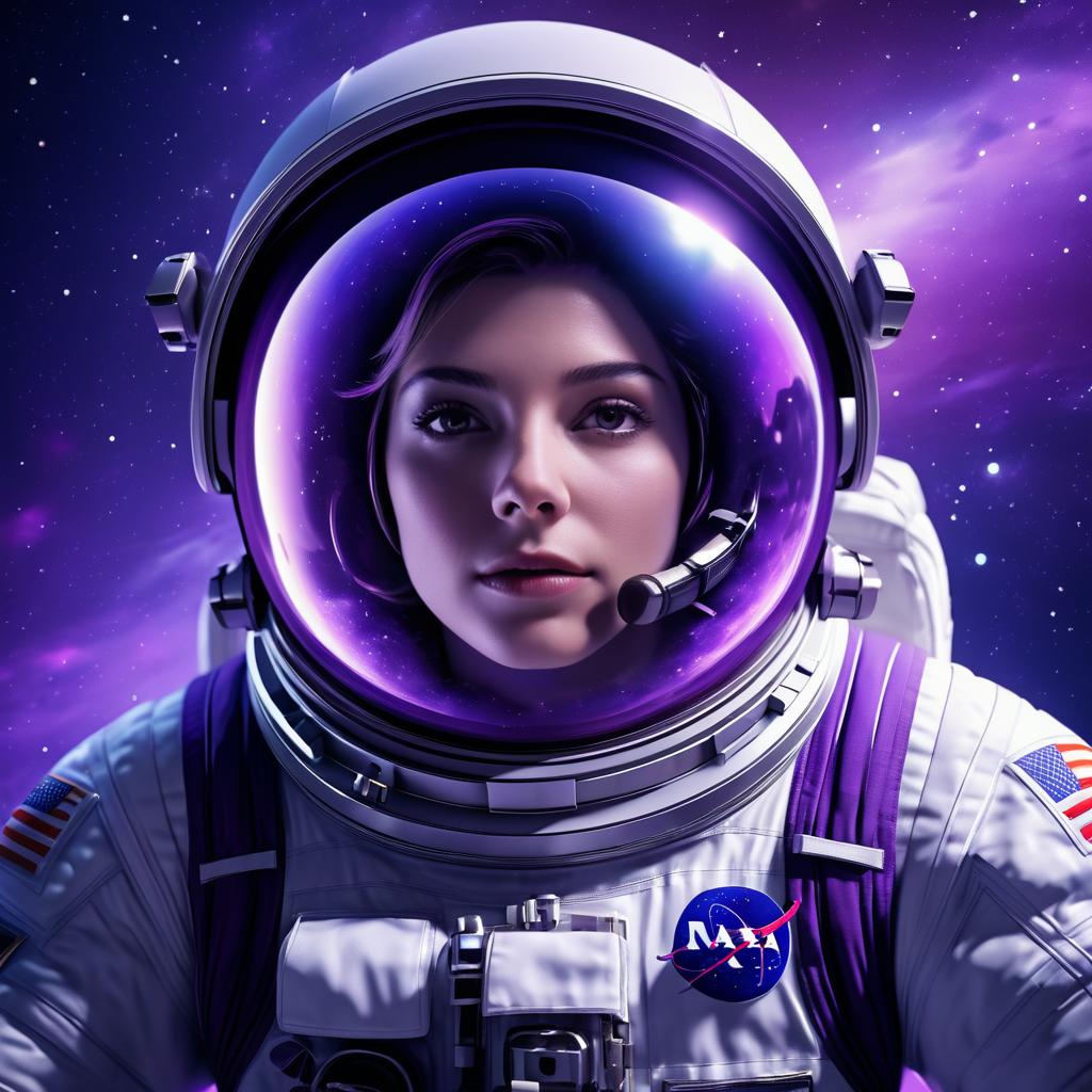 Astronaut in Starry Galaxy - Photorealistic