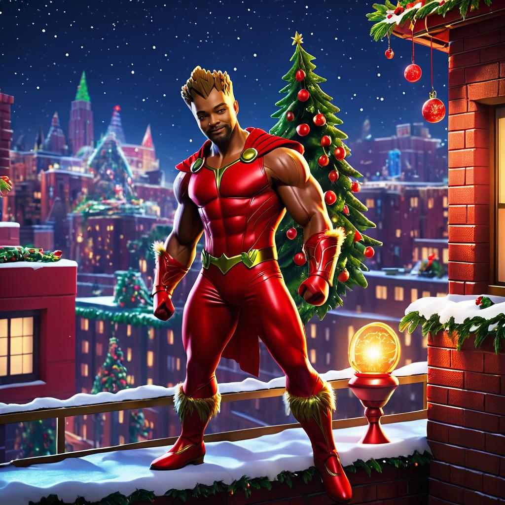 Groot as Hercules in Festive Wonderland