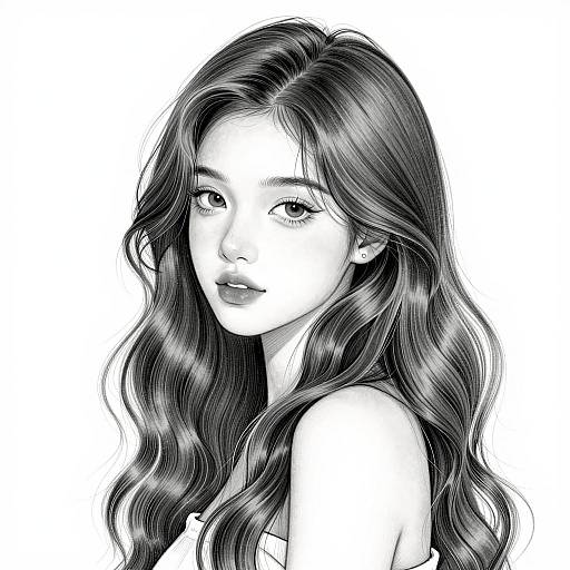 Ethereal Young Woman Illustration Artwork