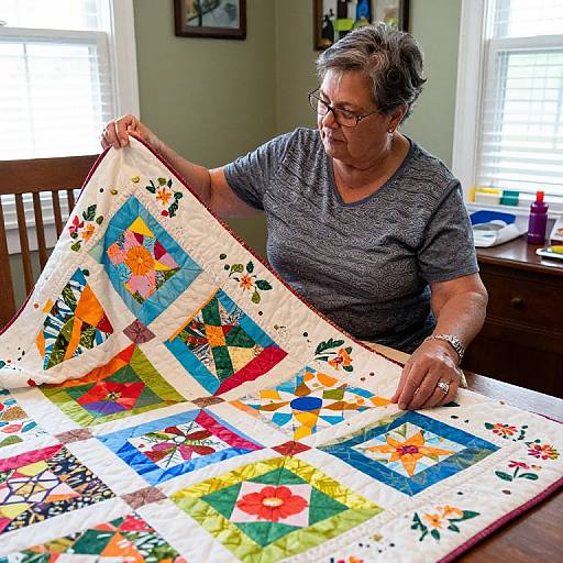 Joyce Nixon's Vibrant Floral Quilt