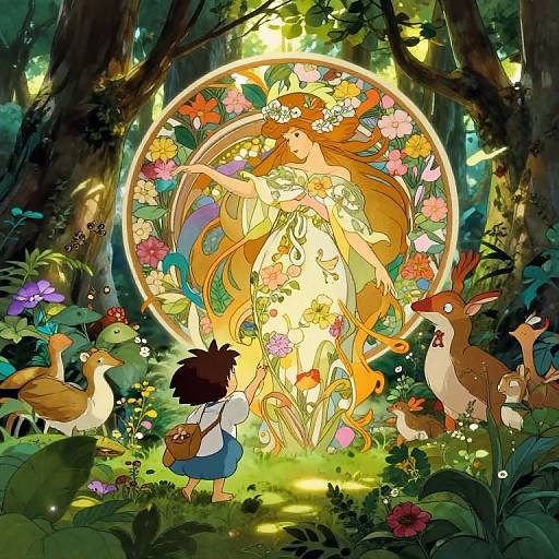 Enchanted Forest Whimsy and Floral Beauty