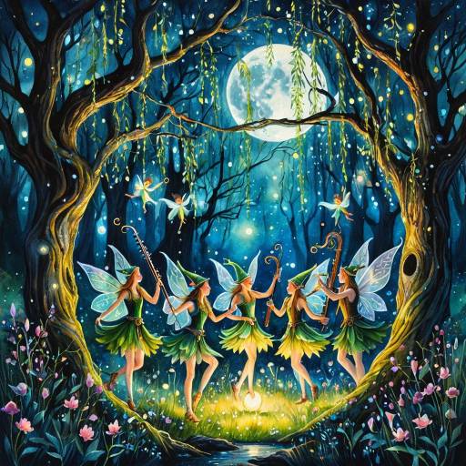 Whimsical Moonlit Faerie Dance