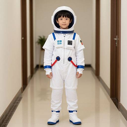 Youth Astronaut in Space Suit