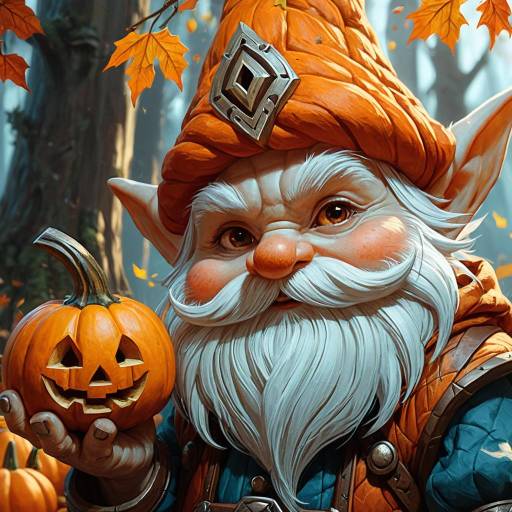 Charming Gnome in Autumn Attire