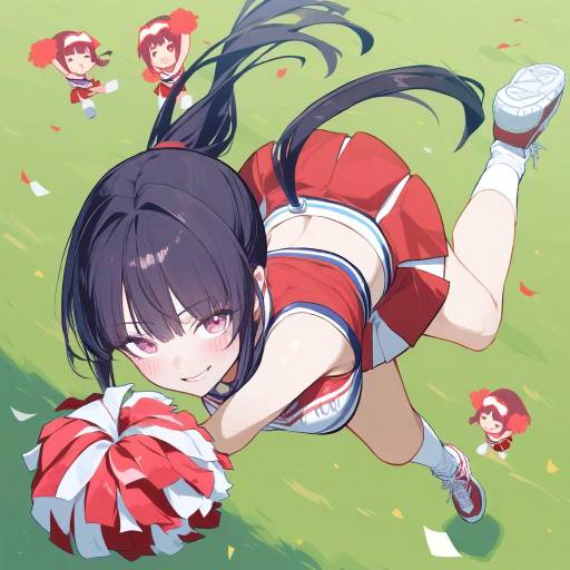 Vibrant Cheerleader in Action