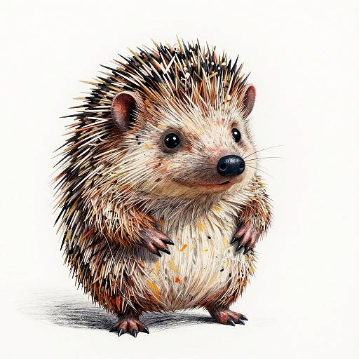 Vibrant Mr. Hedgehog in Artistic Fusion
