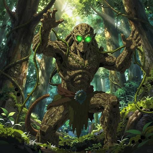 Ancient Forest Guardian Anime Art