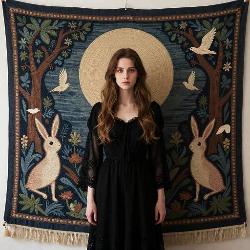 Sleepy Hollow Heroine in Woven Fantasy