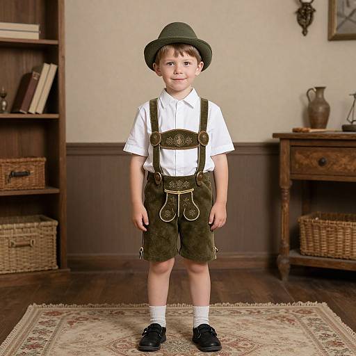 Boy in Lederhosen Costume