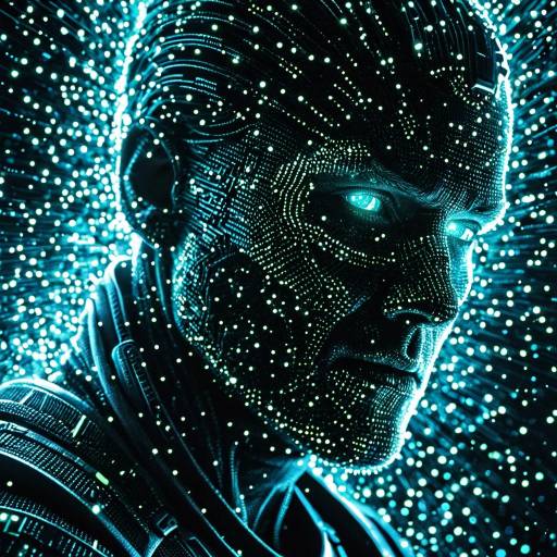 Futuristic Cybernetic Warrior Close-up