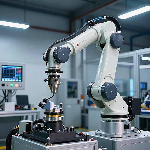 Kuka Industrial Robot in Futuristic Factory