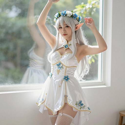 Elven Woman by Sunlit Window