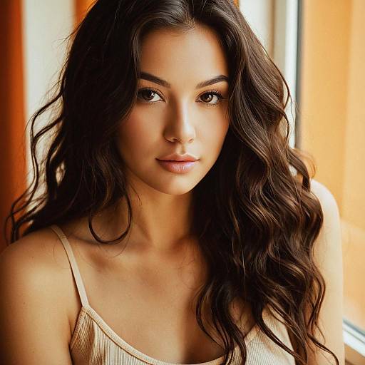 Realistic Portrait of Young Woman