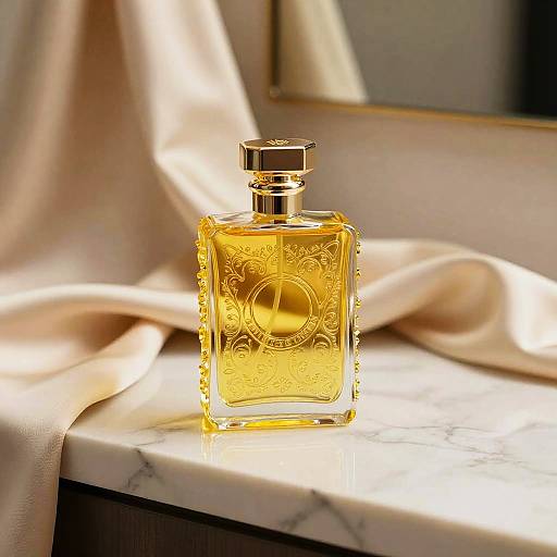 Luxury Yellow Cologne Bottle Display