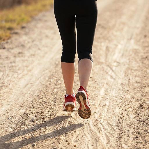 Sunlit Jogging Path Focused Legs