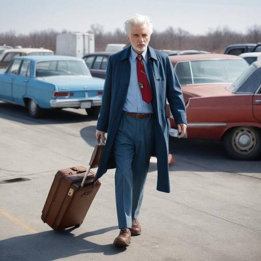 Old Man with Briefcase and Necktie