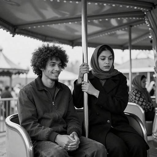 Joyful Moments on a Carnival Ride