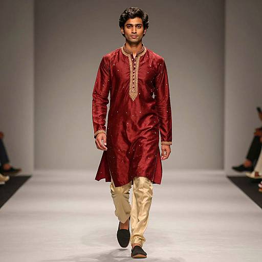 Elegant Maroon Traditional Dance Costume Showcase