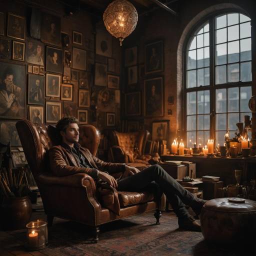 Serene Artist in a Bohemian Loft