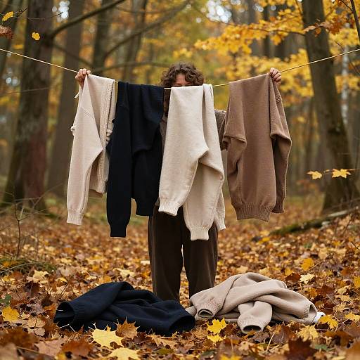 Cozy Autumn Forest Undressing Scene