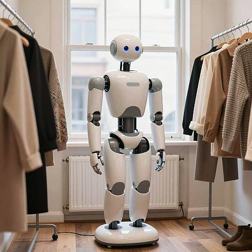 Cozy Robotic Clothing Remover Scene