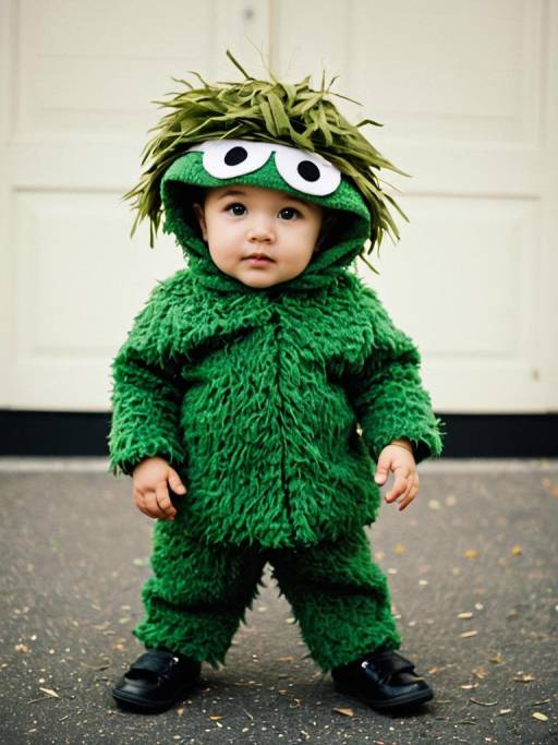 Toddler in Oscar the Grouch Costume