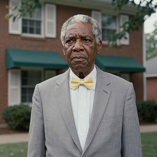 Film-Style Portrait of a Concerned Elder