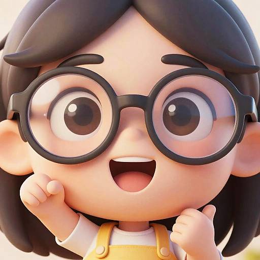 Whimsical Big-Eyed Cartoon Character