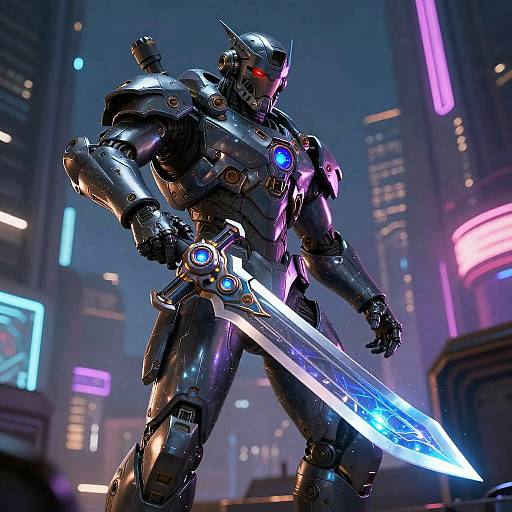 Cyborg Warrior's Sci-Fi Holo Blade