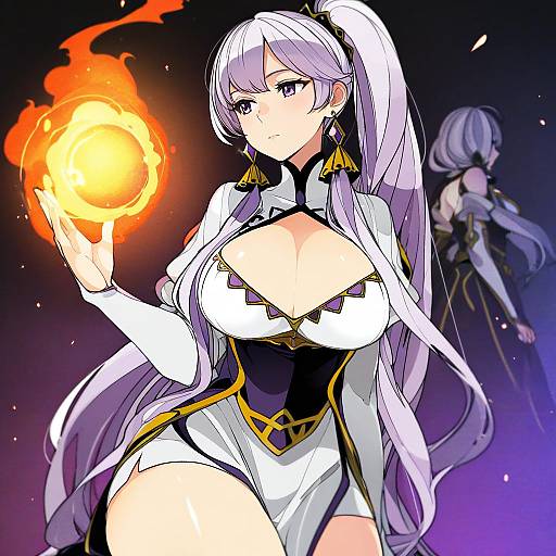 Illustration of Ishtar (fire emblem), fire emblem in the style of Idkuroi