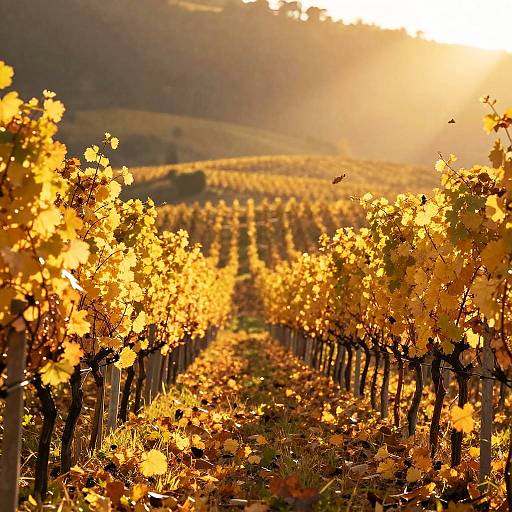 Golden Autumn Vineyard Serenity