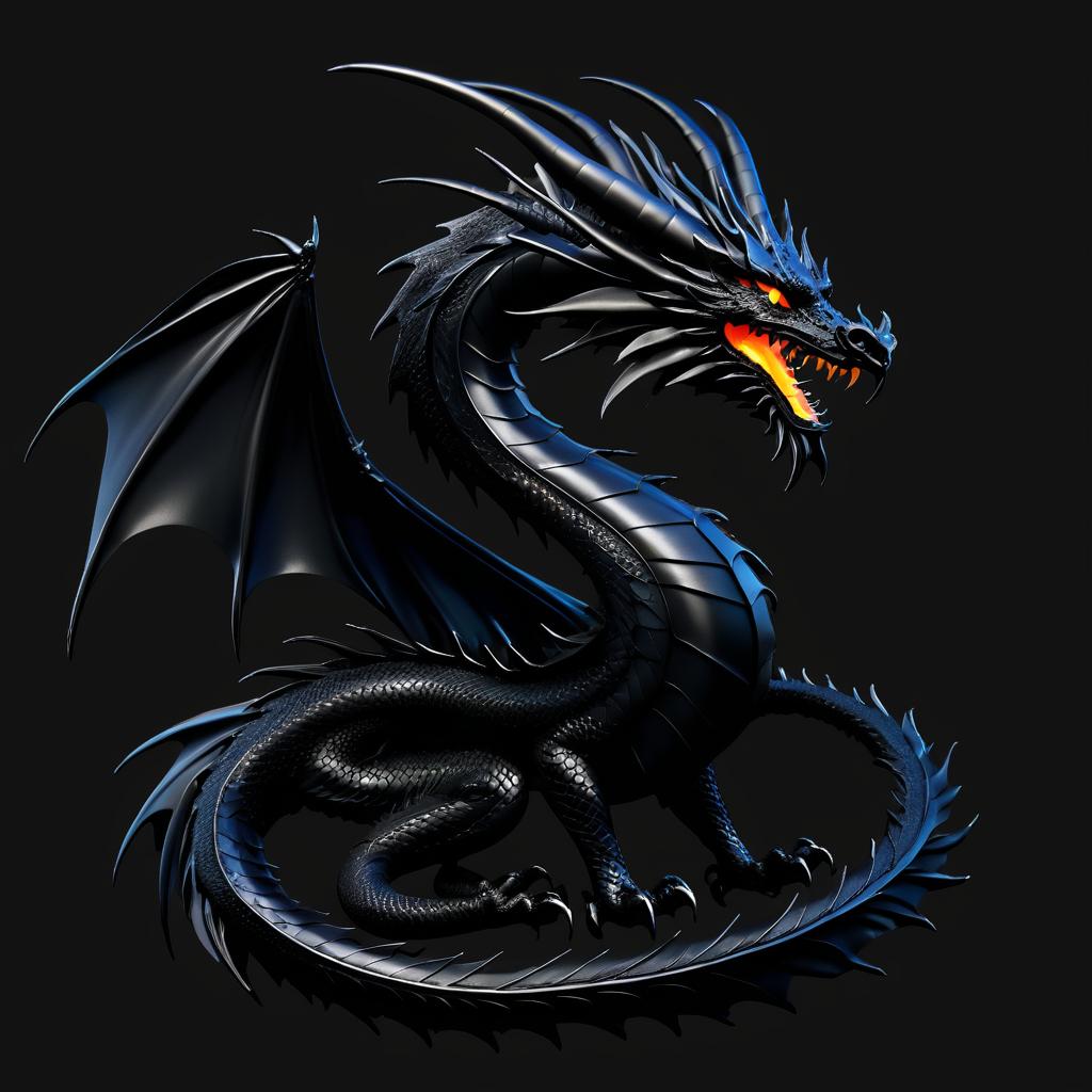 Midnight Black Dragon of Unconditional Love