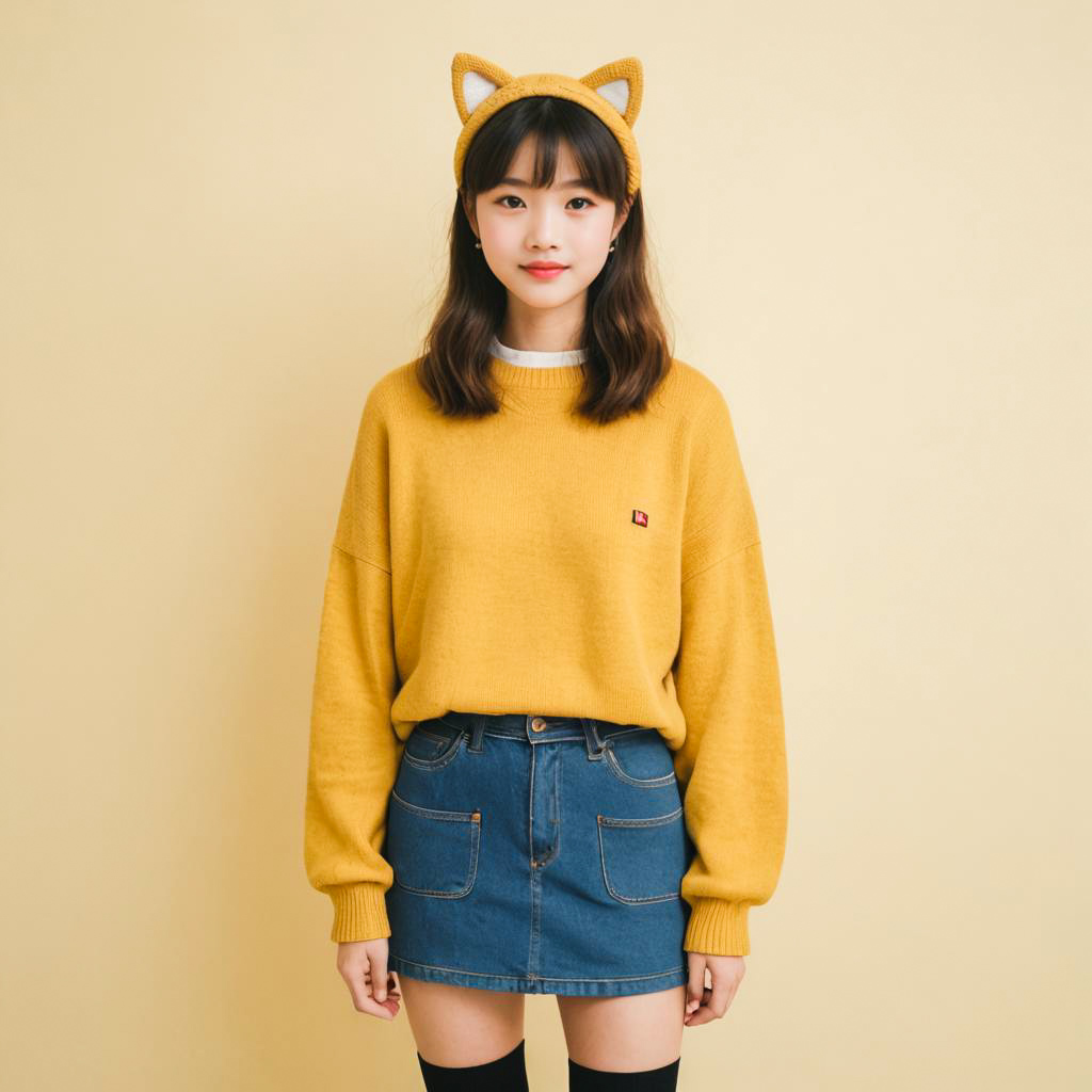 Playful Kawaii Style with Cat Ears