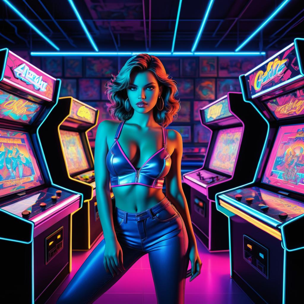 Retro Arcade Vibes: 80s Game Art