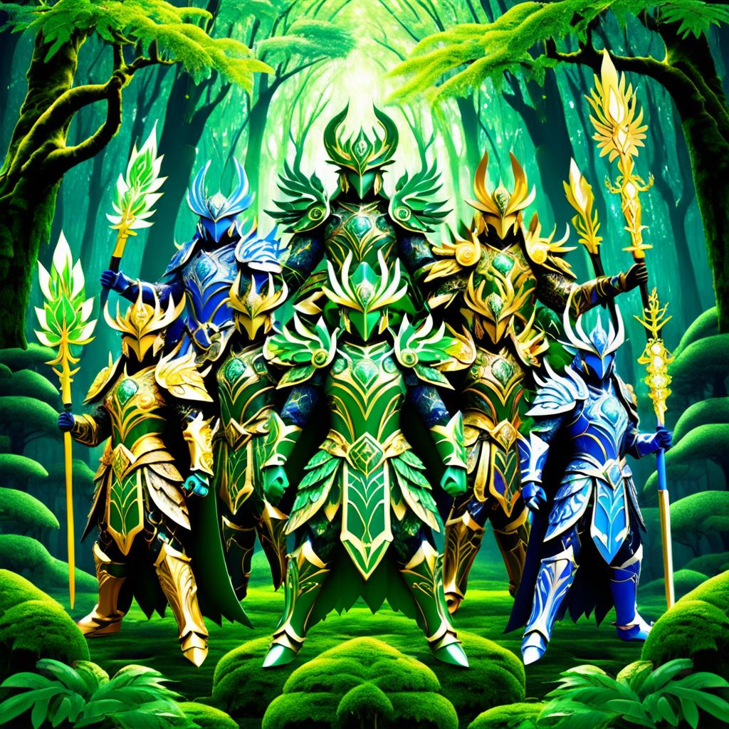 Elemental Guardians in Enchanted Forest