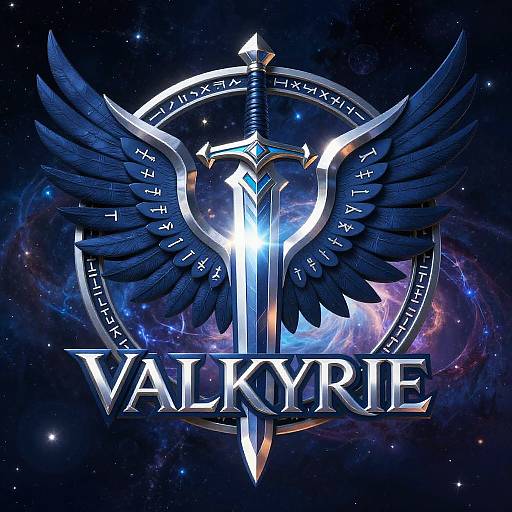 Valkyrie Emblem with Cosmic Aura
